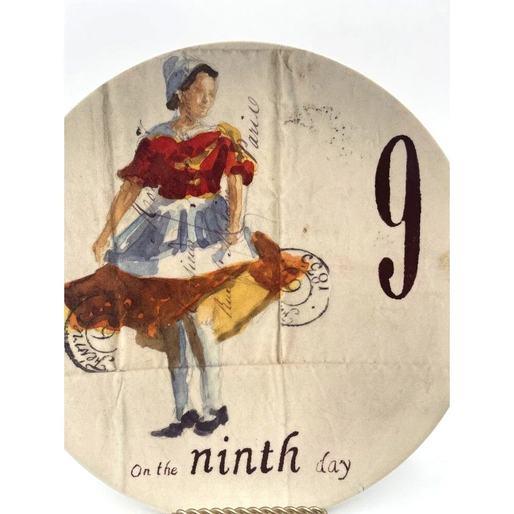 Williams Sonoma 12 Days Of Christmas Plate Salad Dessert 8.75